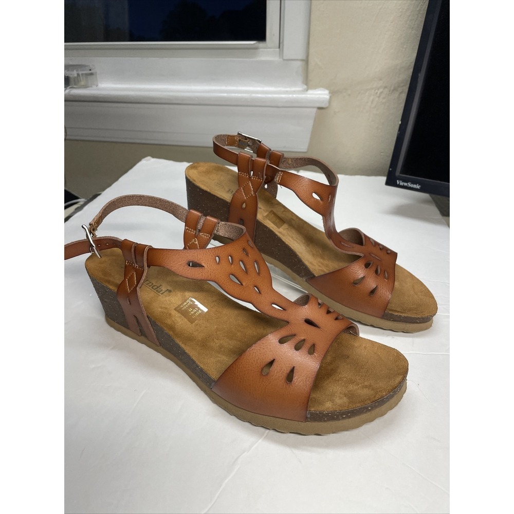 Bjorndal LUNA Womens Brown Sandals Sz 11  Comfort Wedge